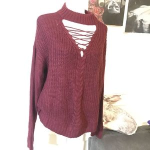 American rag burgundy sweater NWT